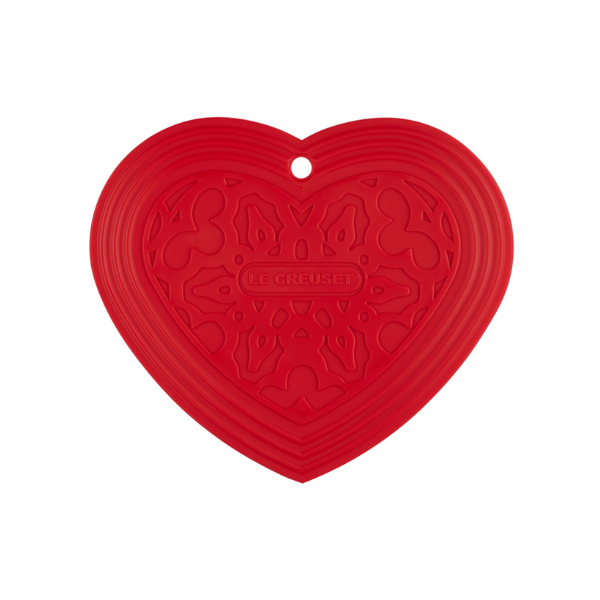 Le Creuset Silicone Heart Trivet - Cerise