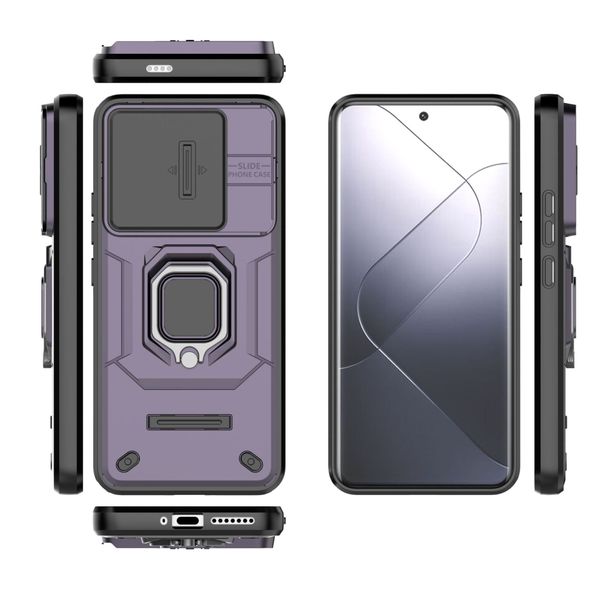 Window Pushing Ring Phone Case Compatible with Redmi Note 14 Pro Plus 5G