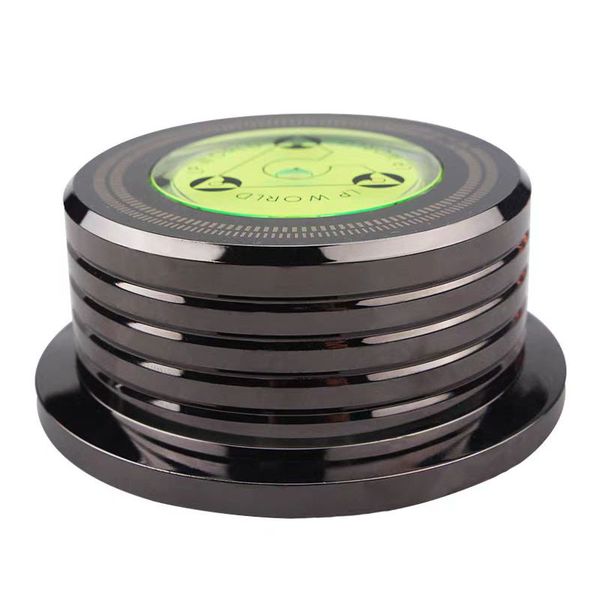 Vinyl Record Pressing Aluminum Phono Disk Stabilizer 60HZ Gloss Black