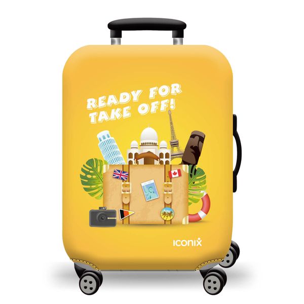 Iconix Printed Luggage Protector - Ready For Take Off