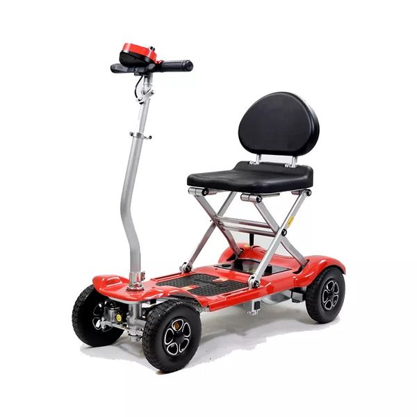 Geosine 4 Wheel Electric Folding Mobility Scooter - Red