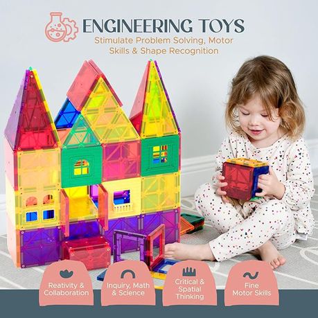 Boys Toys 6-8 Years Old JDBF 30 Pcs Magnetic Building Blocks Set