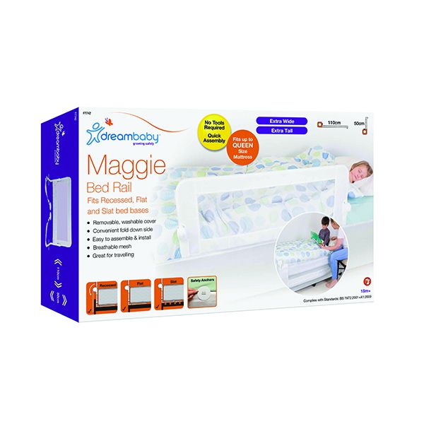 Dreambaby Maggie Bedrail White - Up to 110cm