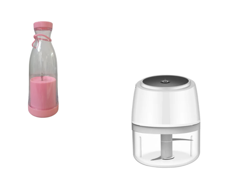 Portable USB SmoothieMaker Blender Juicer & GARLIC/Spice Grinder Combo