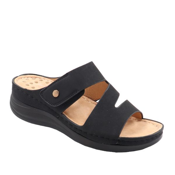 Ladies Comfort Adjustable Strap Slip On Mule Summer Sandals