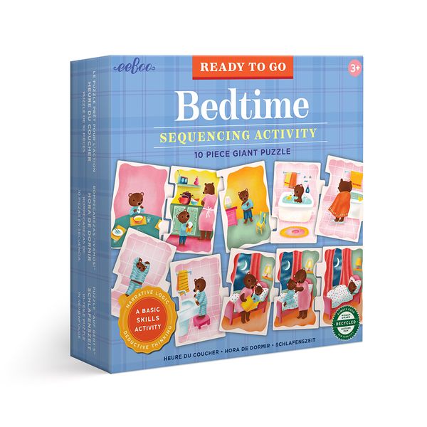 eeBoo - Sequencing Activity Puzzle for Kids - Bedtime