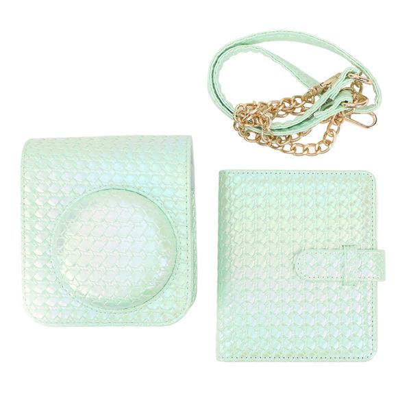 Green leather case for Mini 12 with album