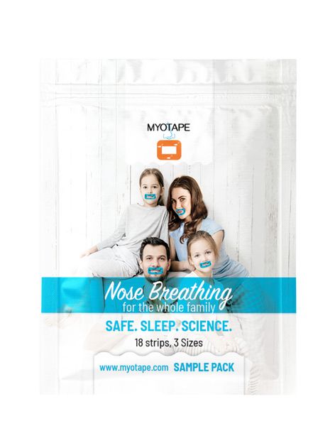 Myotape Anti-Snoring &amp; Nose Breathing Sleep Tape - Family Pack (18 Strips)