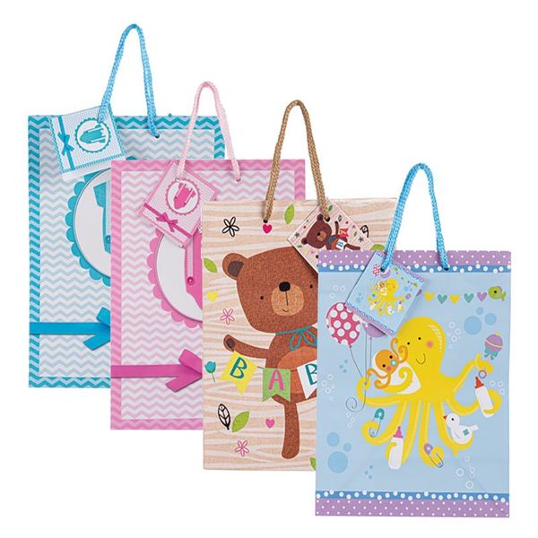 Bulk Pack x 8 Paper Gift-Bag Medium 18x23cm