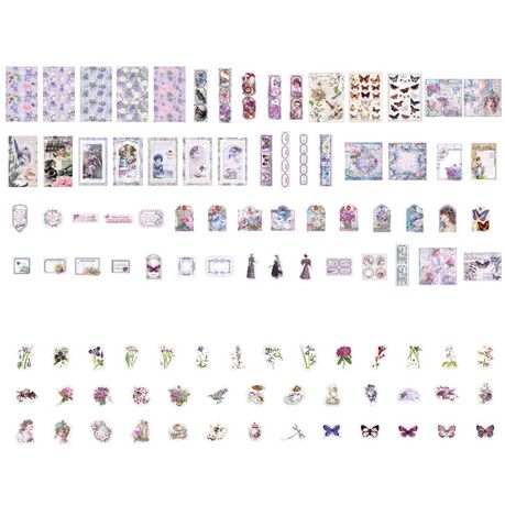 Deco Sticker & Paper Set - Nature - 200 pièces - Bullet Journal