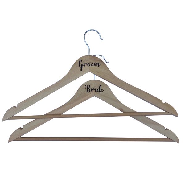 Bride and Groom Wedding Hangers