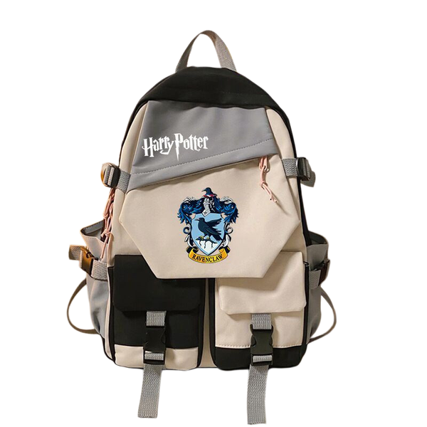 Student Schoolbag Harry Potter Ravenclaw Color Blocking Nylon Backpack