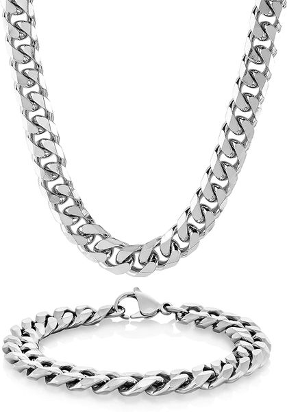 Stainless Steel Curb Necklace