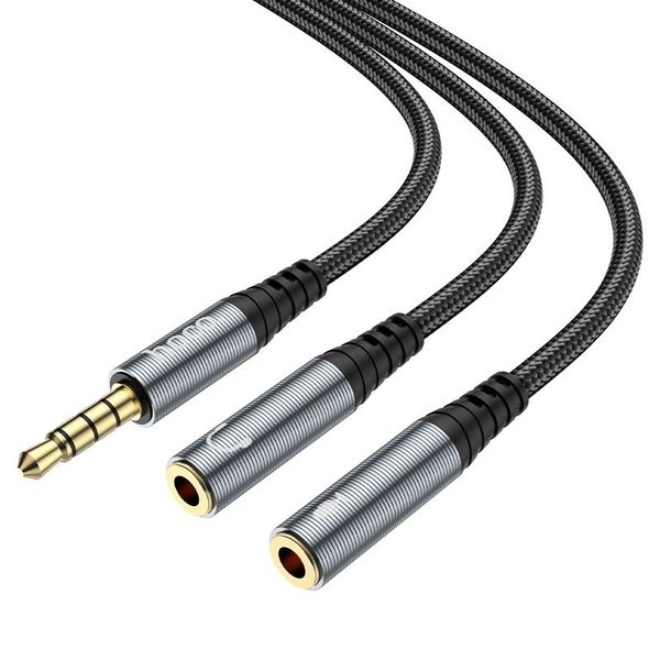 2-In-1 3.5mm Audio Cable Adapter Male To 2 Female /Microphone &amp; Headphones.