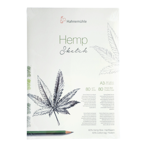 Hahnemuhle 80gsm Hemp Sketch Book A3 80 sheet