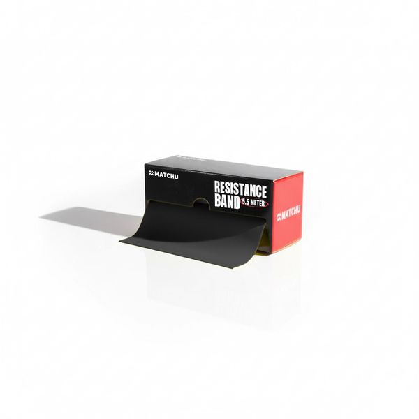 Resistance Band 5.5m Black Extra-Heavy 7-8kg, Dispenser Cut-to-Size Latex