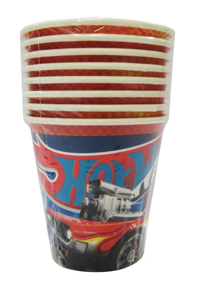 Hot Wheels-Paper Cups 200ml