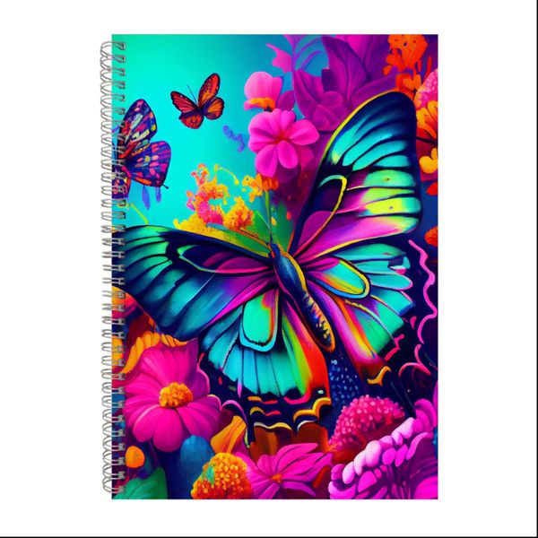 Colorful Butterfly Landscape Gift Idea A4 Notepad 209