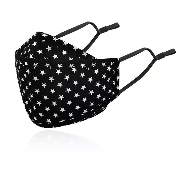 Face Mask - Reusable - Stars (Black &amp; White)