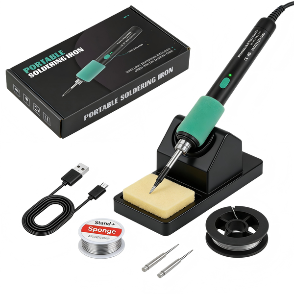 USB Type-C Mini Portable 650mA Battery Soldering Iron Kit