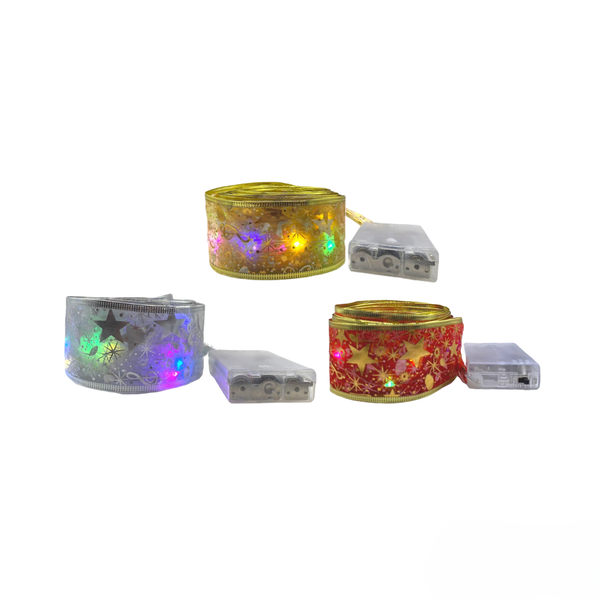 Ribbon With Multicolor LED Lights Flashing - 5M - Mixed Colors - (Set Of 3)