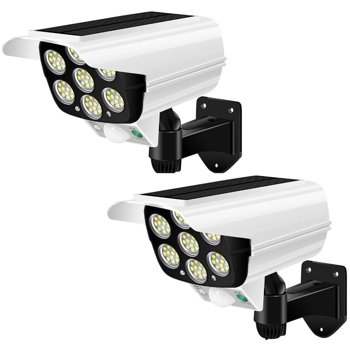 2pk Solar Sensor Light Solar Wall Lights & Motion Sensor Dummy Camera Light