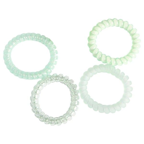 4-Piece Spiral Hair Coil Set - Mint Green
