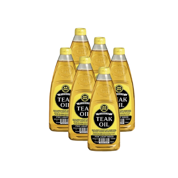 Burmese Teak Oil for Light Wood Furniture Oil 250ml - 6 Pack