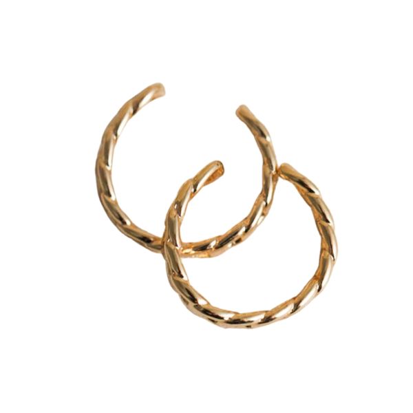 NuLuDa Jewellery-Plaited Ear cuffs - Gold Plated