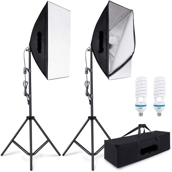 300W Fluorescent Softbox Light Kit