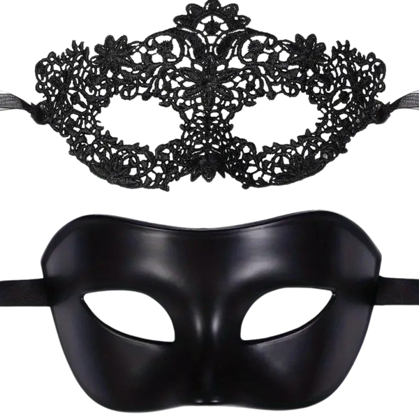 Couple Masquerade Lace Mask set