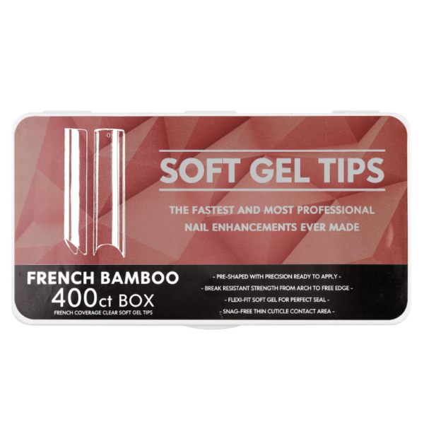 Soft Gel Tips - French Cover French Bamboo - 400 Piece - Nails by Nicole