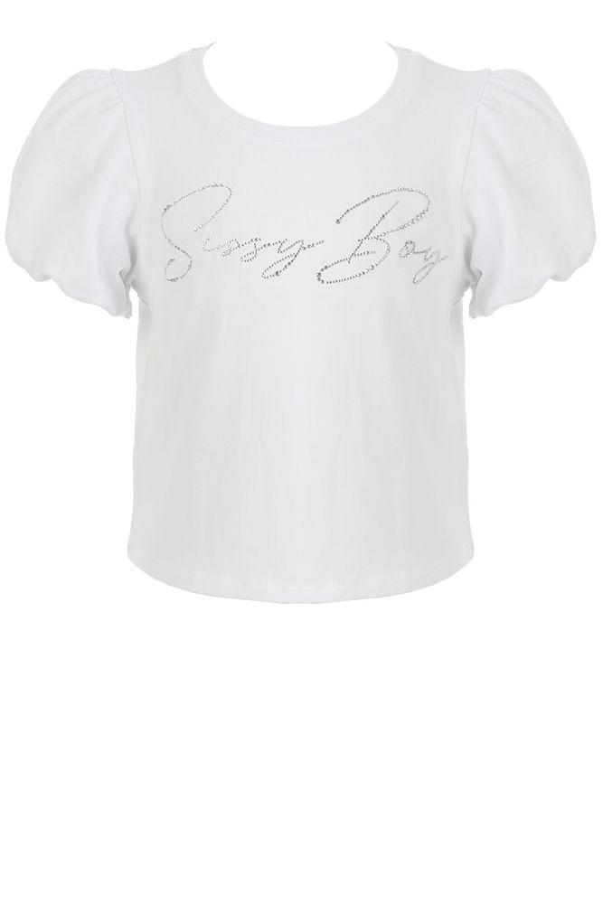 Sissy Boy: SORRENTINO Puff Sleeve Bling Logo Top. | Shop Today. Get it ...