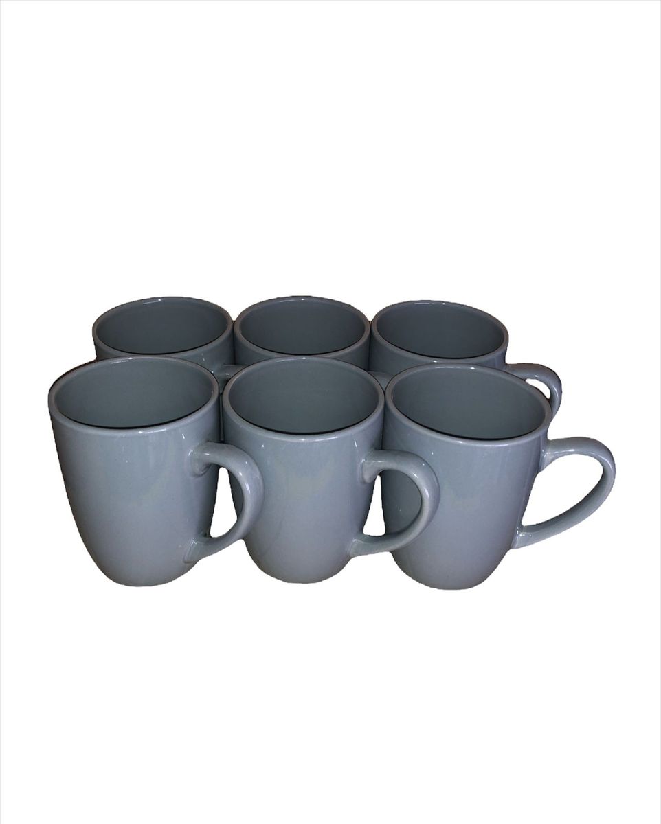Mug Set of 6 Grey Shop Today. Get it Tomorrow!