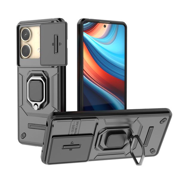 Magnetic Sliding Window Protective Cover Compatible with Redmi Note 13R Pro