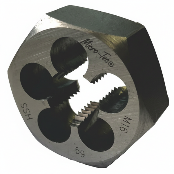 High-Speed Steel M4 x 0.7 Hexagon Rethreading Die