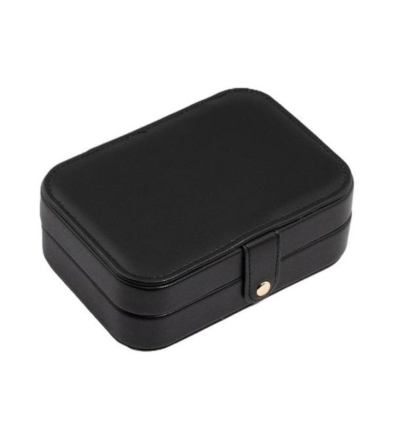 Jewelry Organizer, Ring Box, Jewelry Tray with Lid and Lock for Ring, Black