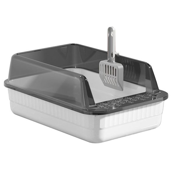 Pet Semi Enclosed Open Top Litter Box Tray Toilet (40cm)