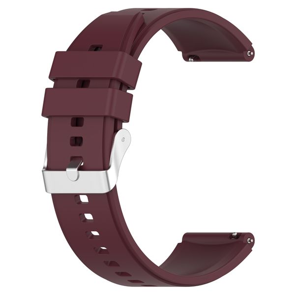 Silicone Strap Compatible with Garmin, Samsung, Huawei 20mm-Wine Red