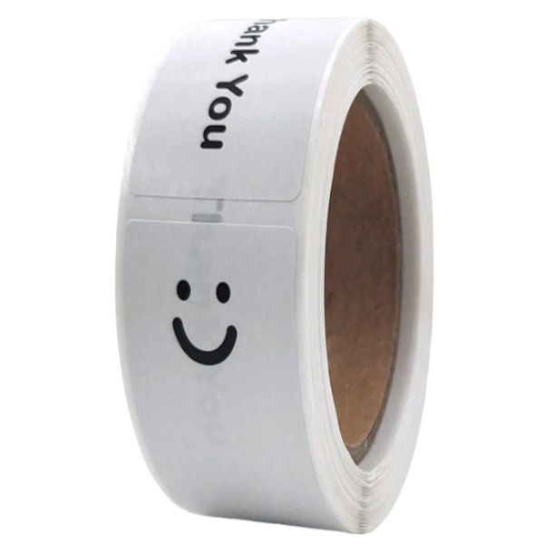 Thank You Stickers Roll - 120 Pcs Per Roll - Black