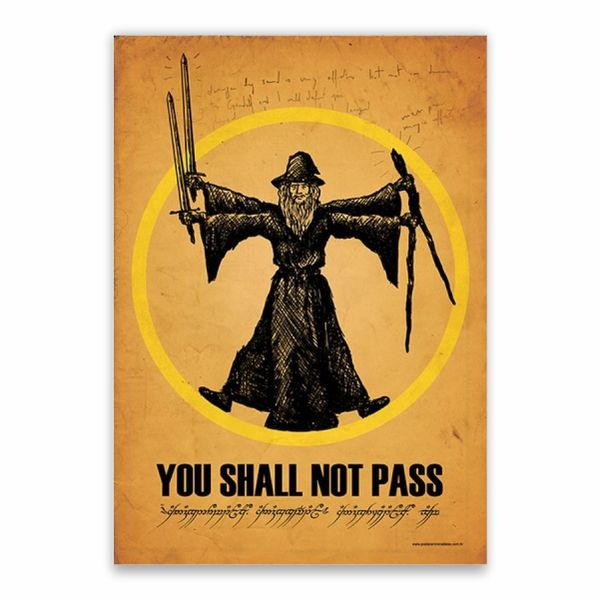 You Shall Not Pass Vitruvian Man - A1 Poster