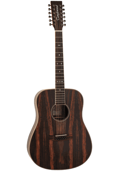 TANGLEWOOD Reunion Super Folk 12 String Dreadnought Solid Top Ebony W/Bag