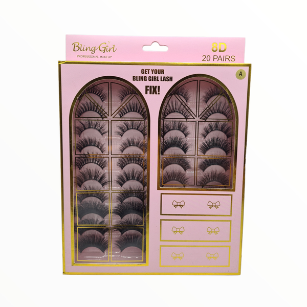 Bling Girl 8D 20 Pairs Fluffy Lashes (A)