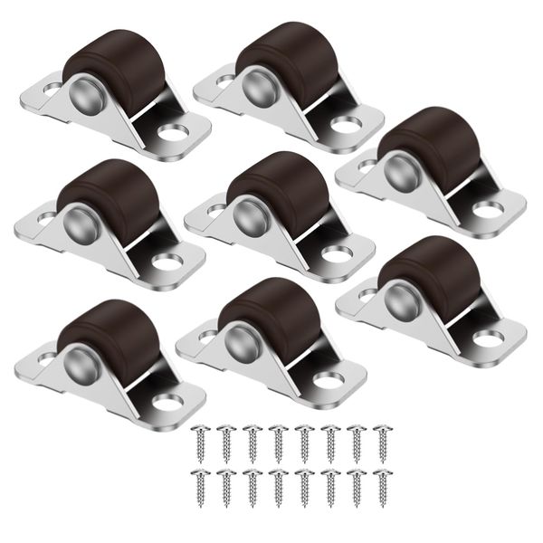 Tool Heavy Duty Mini Furniture Caster Wheels With Screws Set of 8 - 2.8cm