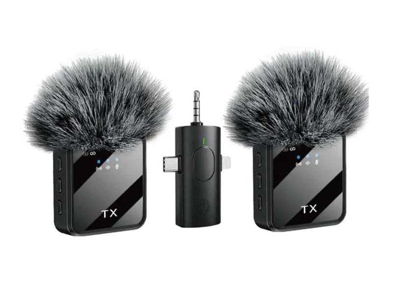 3-in-1 Wireless Microphone Kit for Live Streaming &amp; Video Recording F11-2