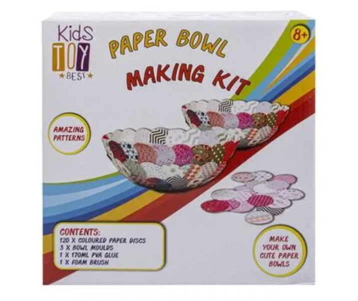 Paper Bowl Art Kit -Handmade Bowls Kit with Templates &amp; Decorative Supplies