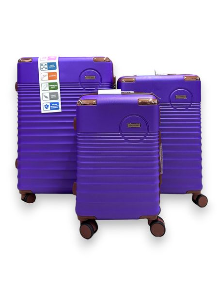 BC Loui Vani 27" Velora Travel Luggage (ABS27) - 3 Piece Set - Purple