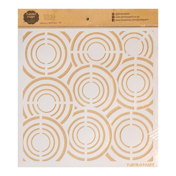 Tjhoko Paint Stencil - 30x30cm - Circles