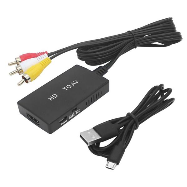 Hdtv To Hd Converter Hdmi-Compatible To Rca Av/Cvsb L/R Video 1080P