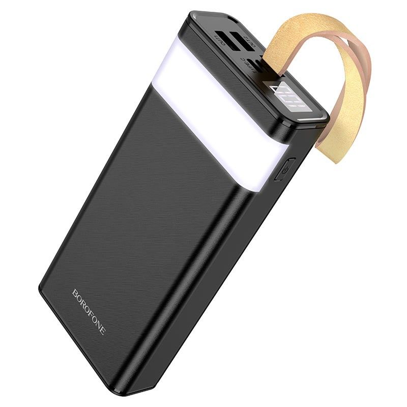 Borofone 20000mAh Power Bank With Strap And Lamp - BJ18 - Black | Shop ...